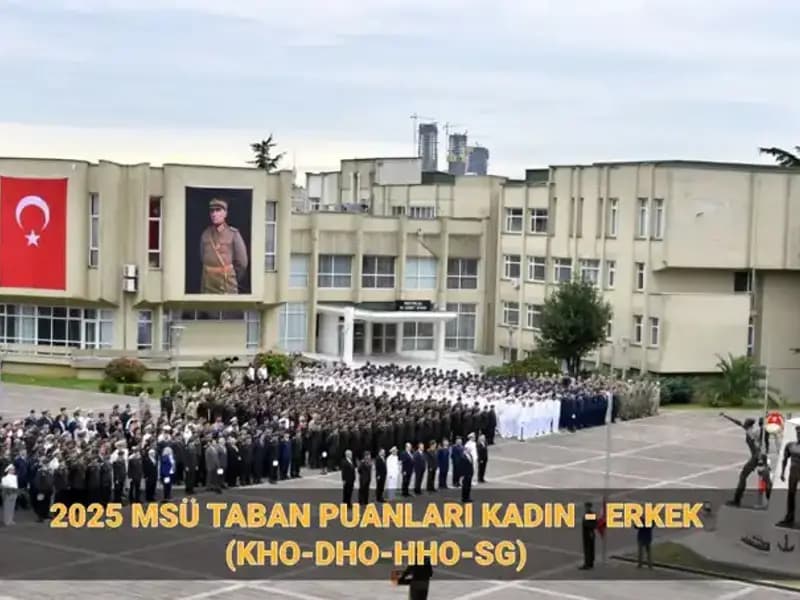 2025 MSÜ Taban Puanları Açıklandı: Kara, Deniz ve Hava Harp Okulu