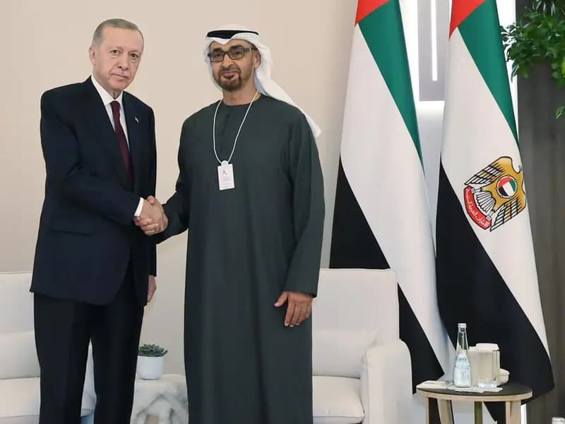 Cumhurbaşkanı Erdoğan BAE Devlet Başkanı Al Nahyan ile Bir Araya Geldi