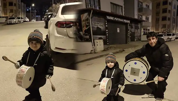 Türkiye'nin En Küçük Ramazan Davulcusu, Geleneksel Ritüeli Yaşatıyor